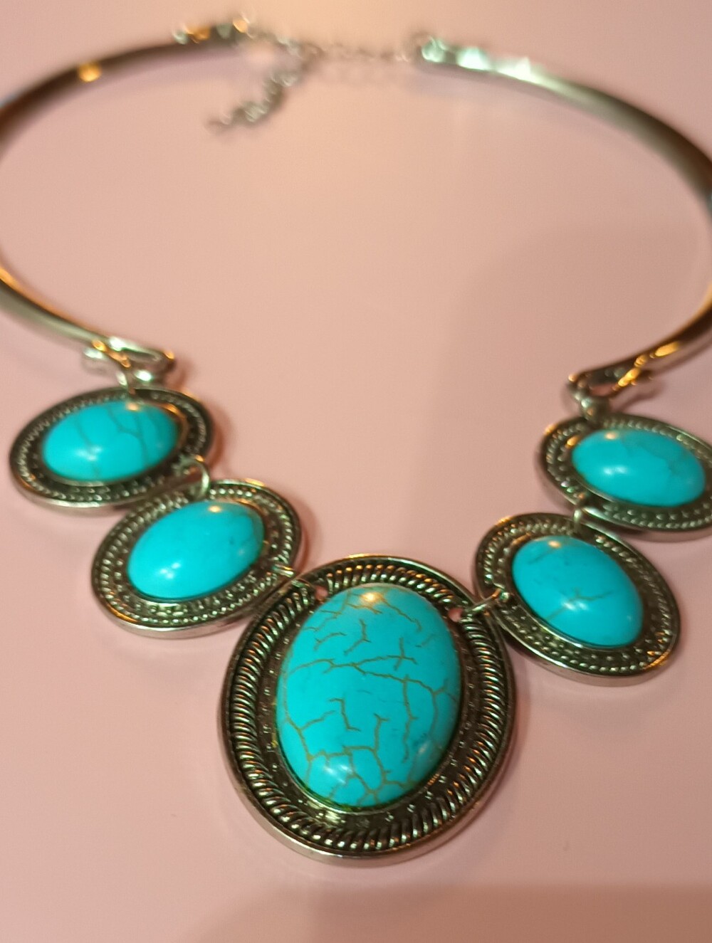 Turquoise Stone Statement Necklace - Women Jewelry
